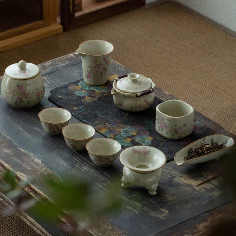 Tasse à thé en céramique Fleur de pêcher 50 ml | Sons de guérison