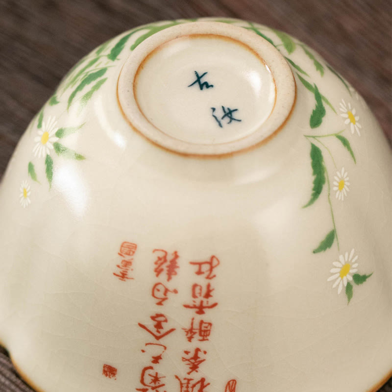Tasse à thé en céramique Fleur de pêcher 50 ml | Sons de guérison