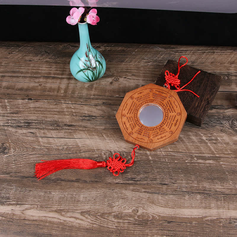 Carte Bagua en bois de pêcher 20 cm Décoration murale Feng Shui Équilibre