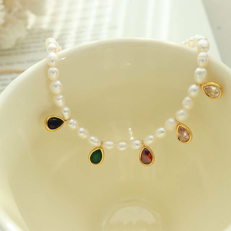 Collier pendentif Pearl Purety en or 18 carats et cristal