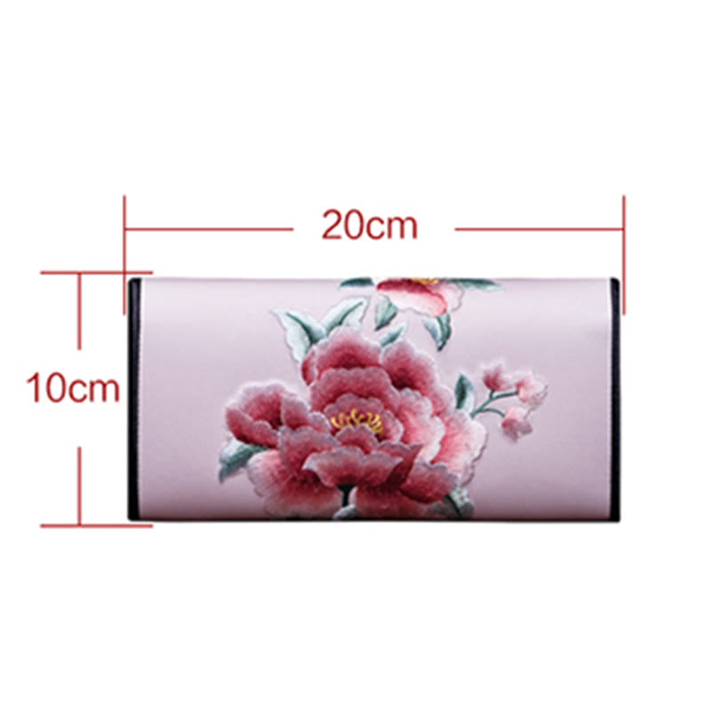 Sac à main brodé Pivoine Su 20 x 10 cm | Symbole de prospérité