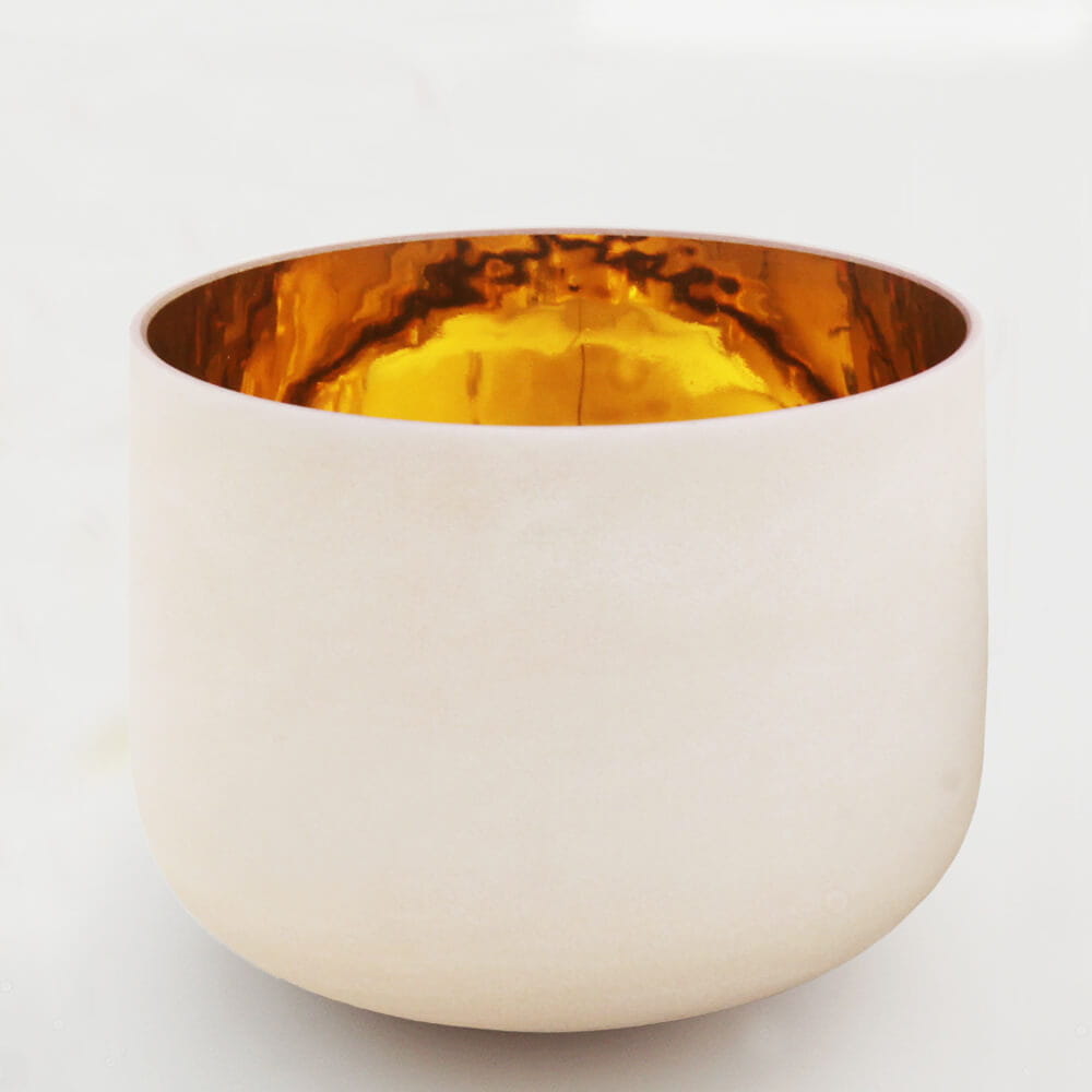 Perfect pitch 8\’ Alchemy Solid 24K Pure Gold Crystal Singing Bowl - On sale