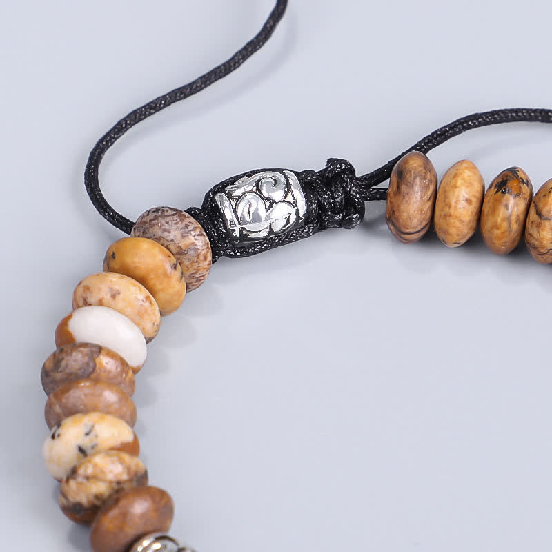 Bracelet spirituel en jaspe photo pour l'énergie positive et la protection