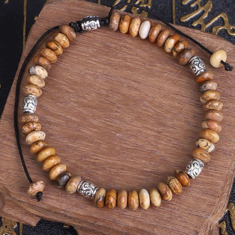 Bracelet spirituel en jaspe photo pour l'énergie positive et la protection