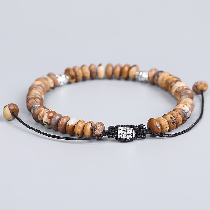 Bracelet spirituel en jaspe photo pour l'énergie positive et la protection