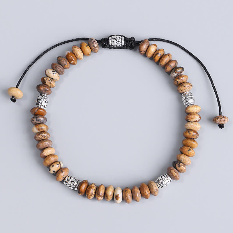Bracelet spirituel en jaspe photo pour l'énergie positive et la protection