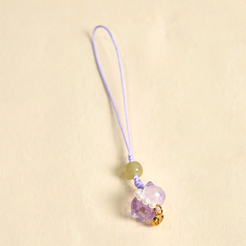 Décoration spirituelle suspendue en cristal rose améthyste citrine Fu