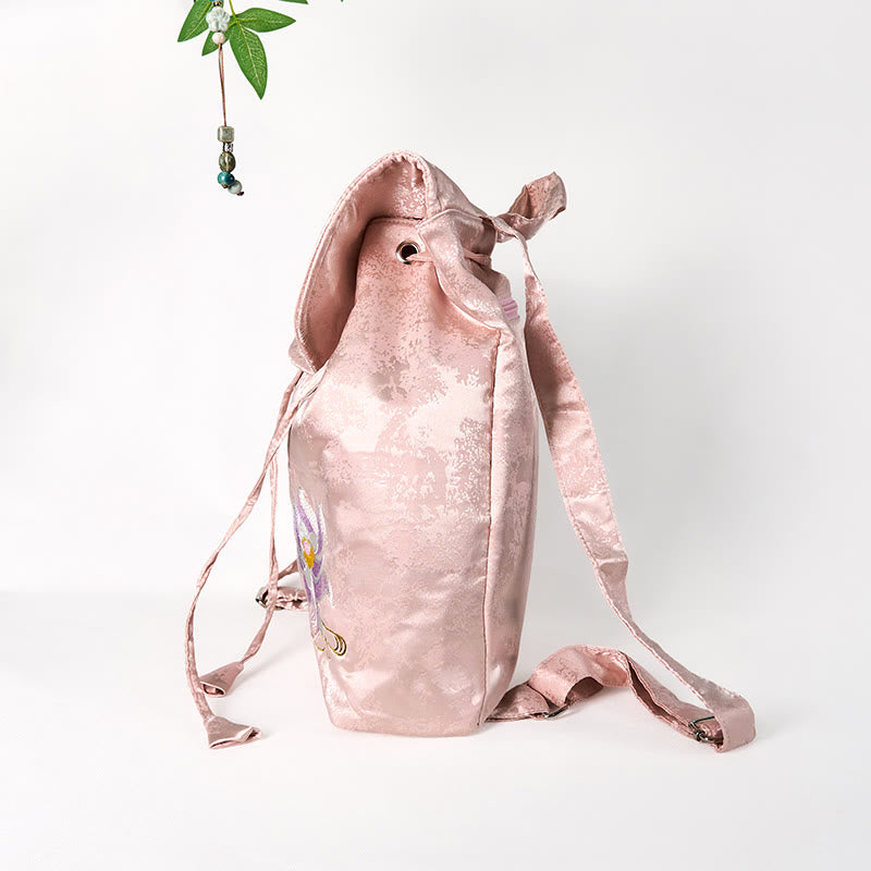 Sac à dos brodé Lotus rose - Spiritual Apparel