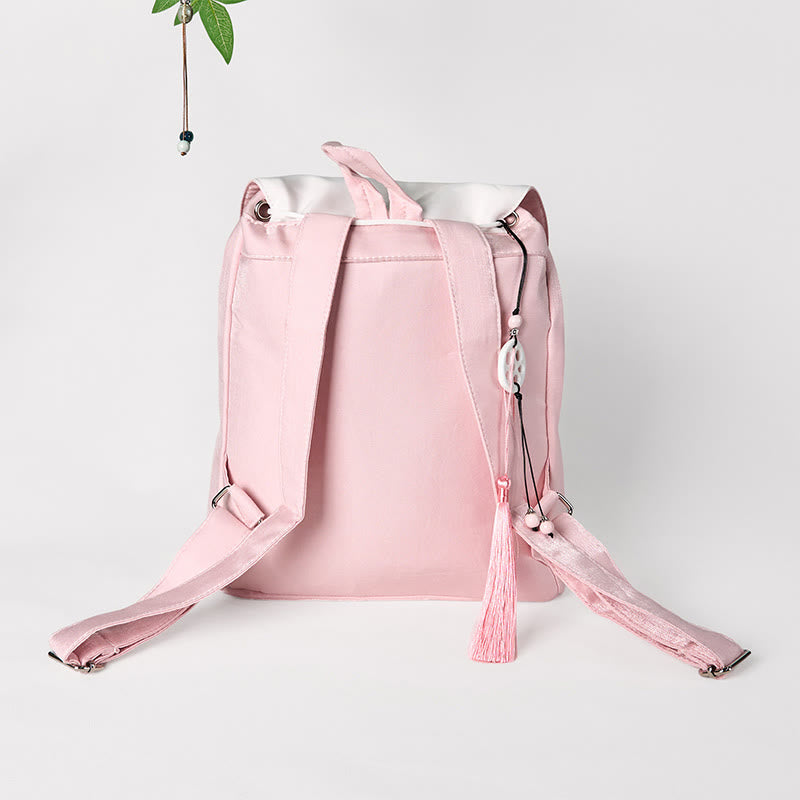 Sac à dos en toile à fleurs de pivoines roses | Mindful Accessories