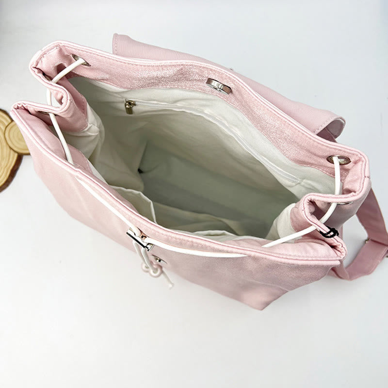 Sac à dos en toile à fleurs de pivoines roses | Mindful Accessories