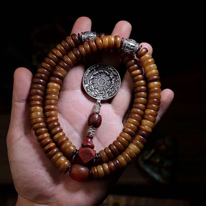 Bracelet Pixiu en os de yak pour l'équilibre spirituel et la protection