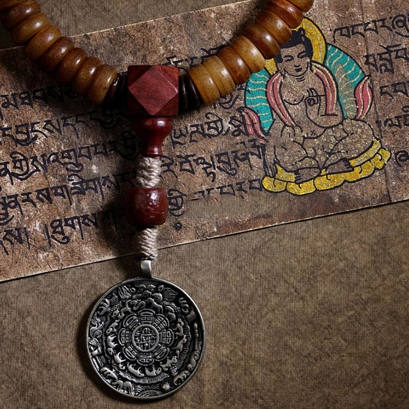 Bracelet Pixiu en os de yak pour l'équilibre spirituel et la protection