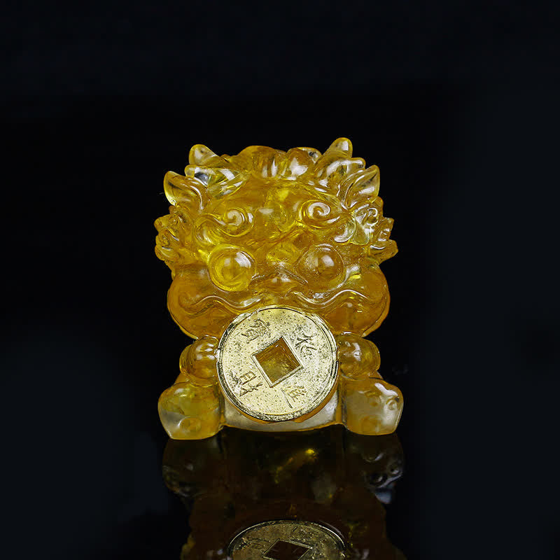 Décoration en cristal Feng Shui Pixiu | Charme de richesse et de protection