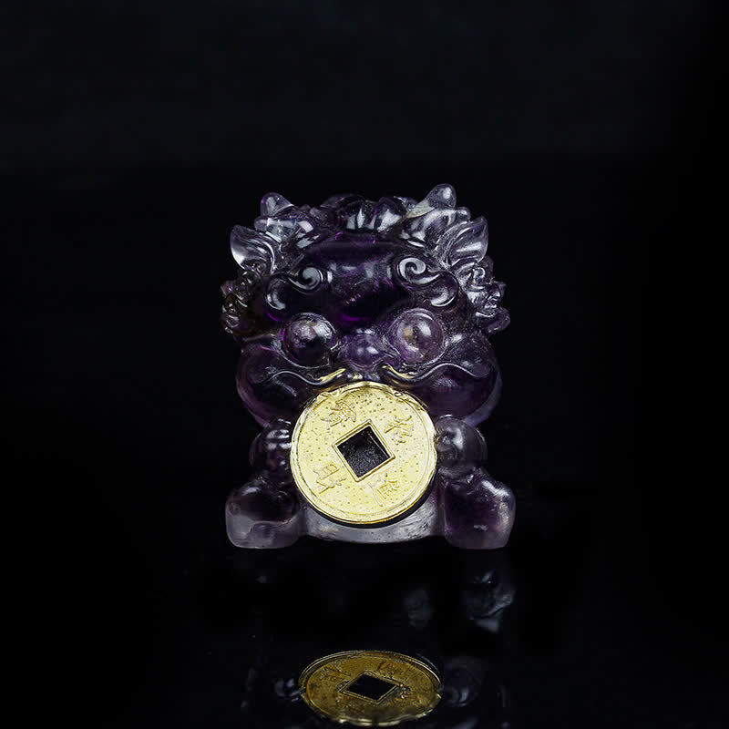 Décoration en cristal Feng Shui Pixiu | Charme de richesse et de protection