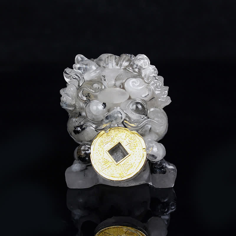 Décoration en cristal Feng Shui Pixiu | Charme de richesse et de protection