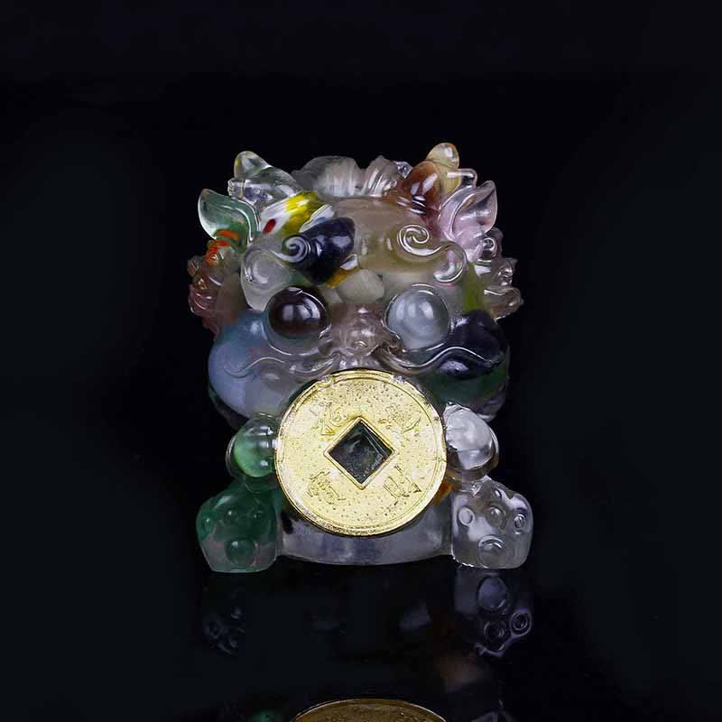 Décoration en cristal Feng Shui Pixiu | Charme de richesse et de protection