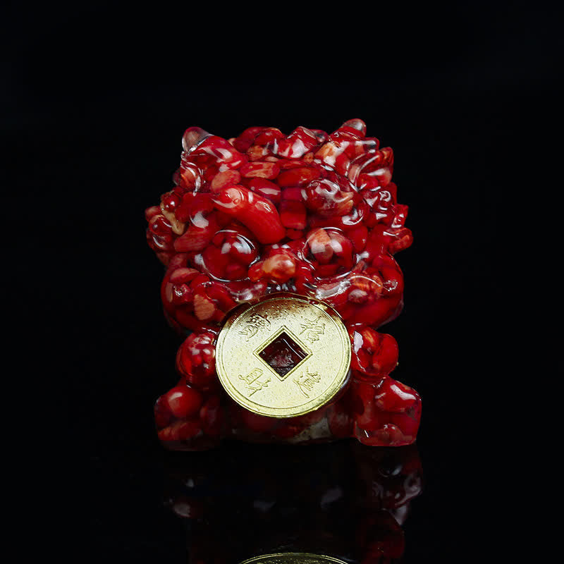 Décoration en cristal Feng Shui Pixiu | Charme de richesse et de protection