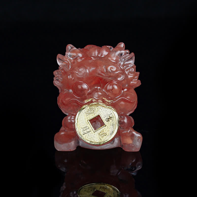 Décoration en cristal Feng Shui Pixiu | Charme de richesse et de protection
