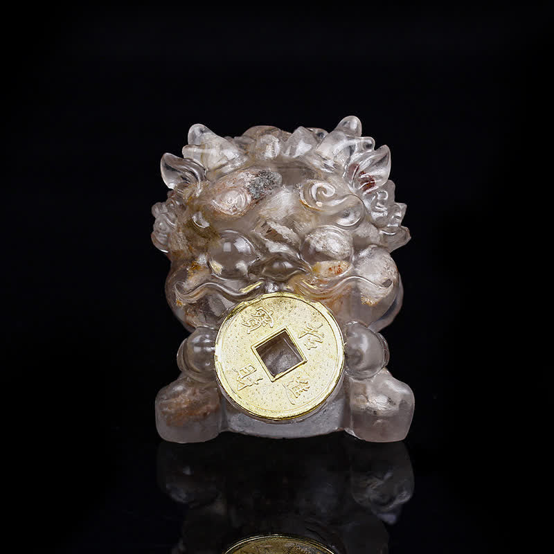 Décoration en cristal Feng Shui Pixiu | Charme de richesse et de protection