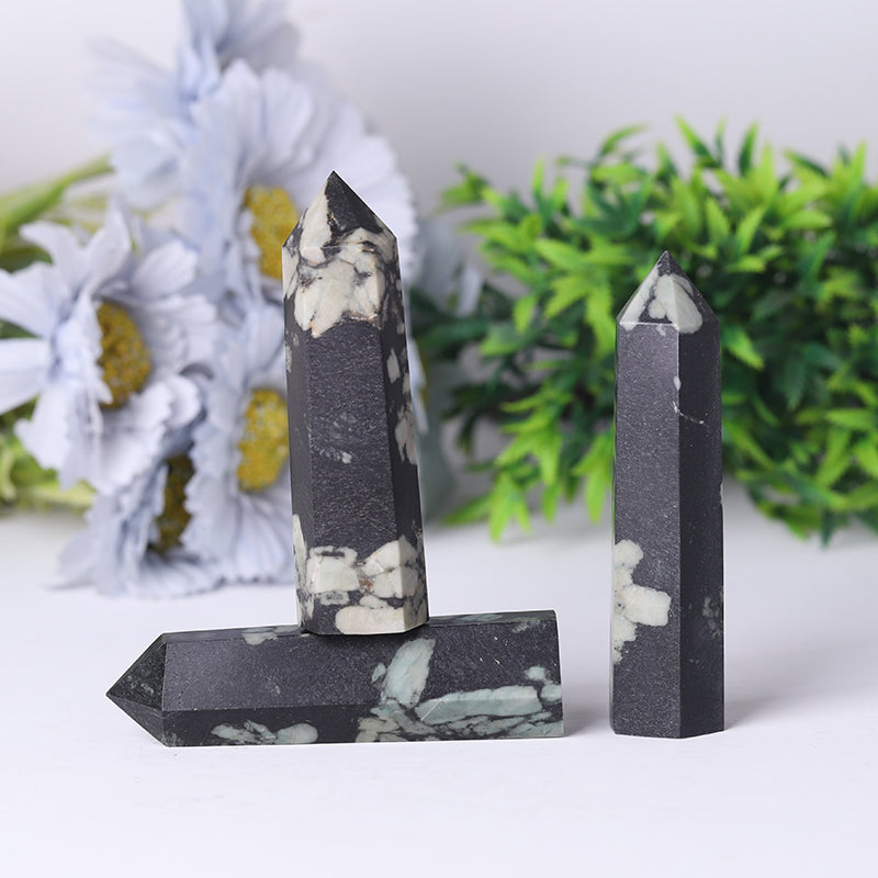 Plum Blossom Jade Tower 2.5-4.5 Inch Spiritual Healing Crystal