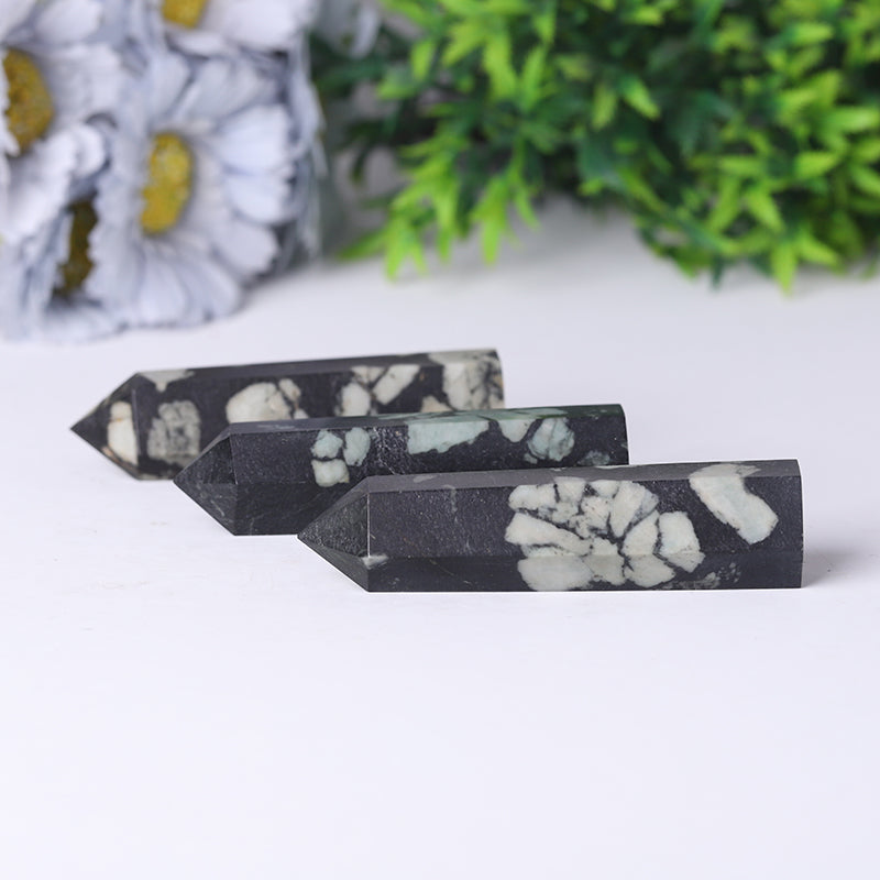 Plum Blossom Jade Tower 2.5-4.5 Inch Spiritual Healing Crystal