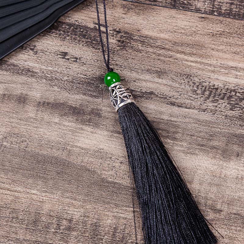 Éventail pliable en bambou et soie de fleur de prunier, élégant, 22,5 cm