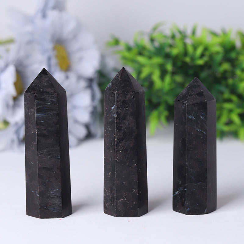 Polished Astrophylite Crystal Tower 2.4-4.5 inches Spiritual Point