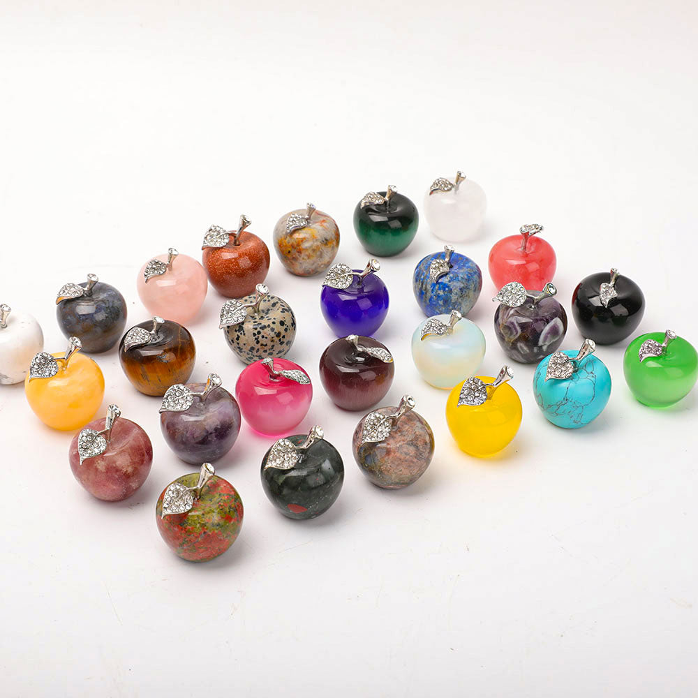 Polished Crystal Apple Decoration 1.35inch