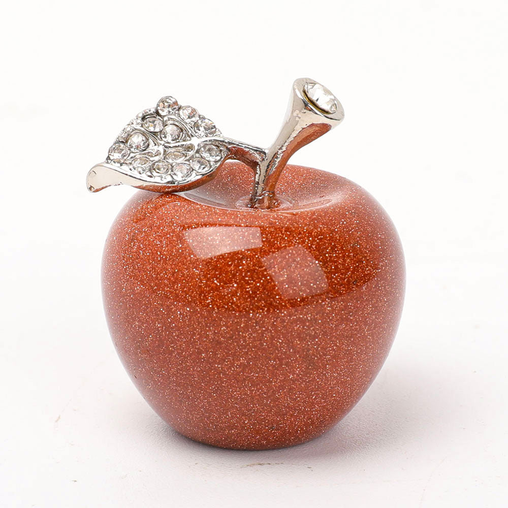 Polished Crystal Apple Decoration 1.35inch