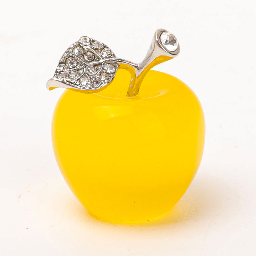 Polished Crystal Apple Decoration 1.35inch