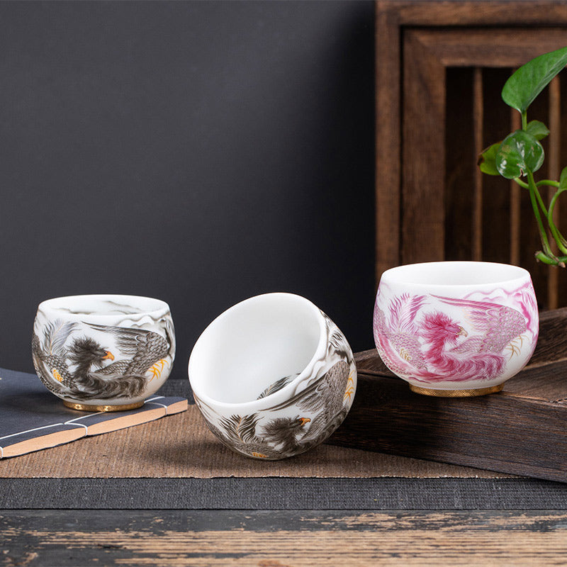 Tasse à thé en porcelaine Phoenix 185 ml avec coffret cadeau