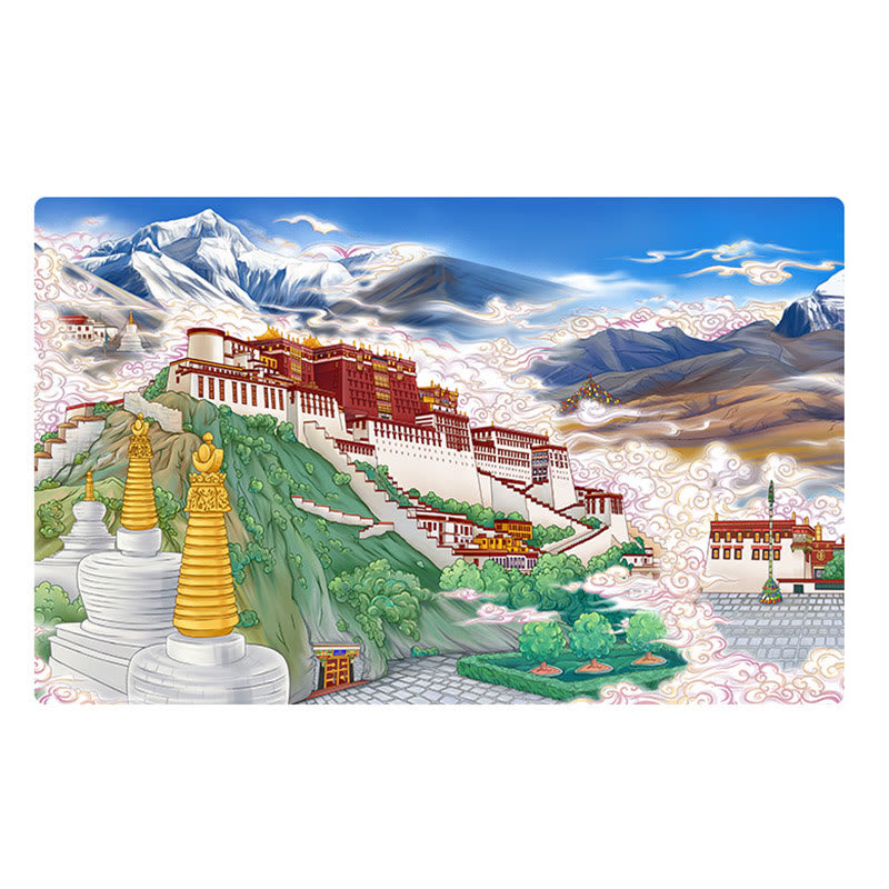 Lampe décorative zen à LED en papier du Palais du Potala