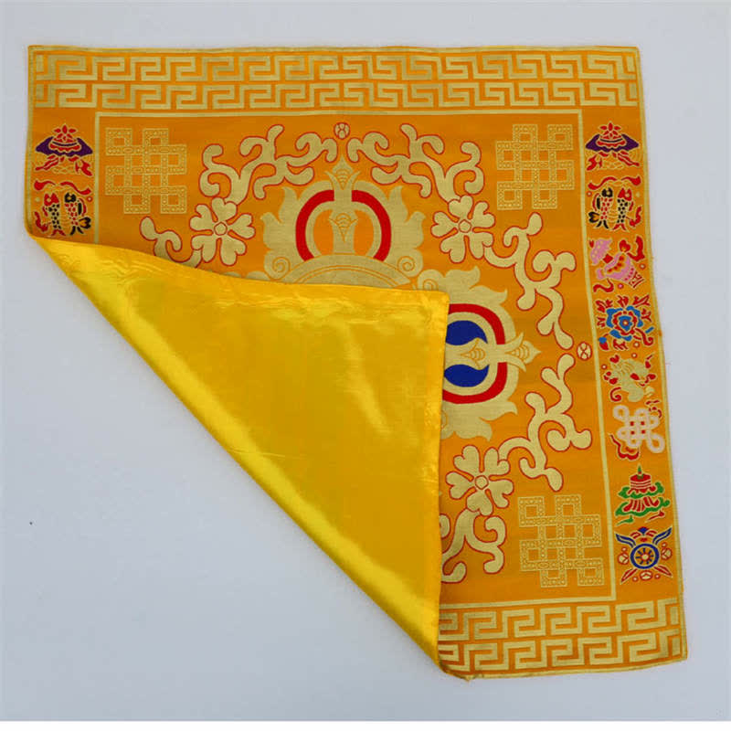 Tapis d'autel de prière avec 8 symboles de bon augure | Sons de guérison