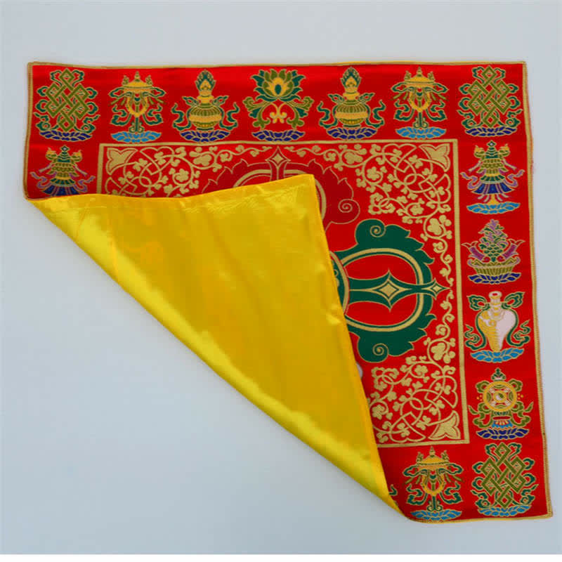 Tapis d'autel de prière avec 8 symboles de bon augure | Sons de guérison