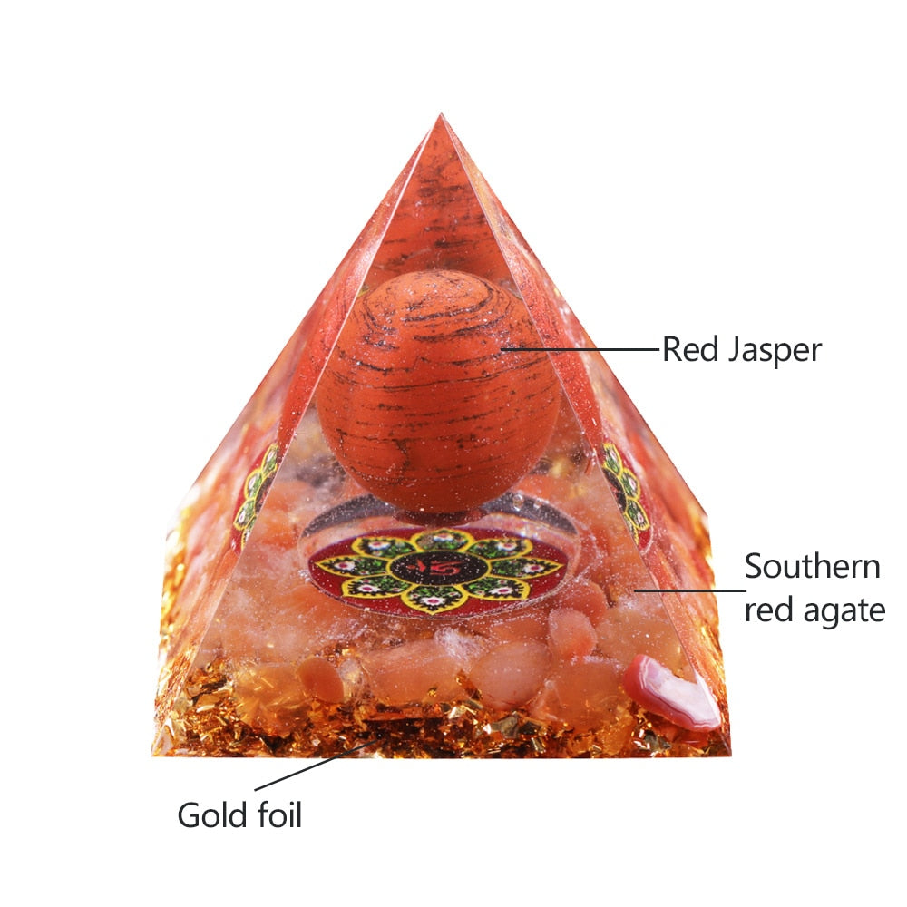 Pyramide d'orgone protectrice et guérisseuse