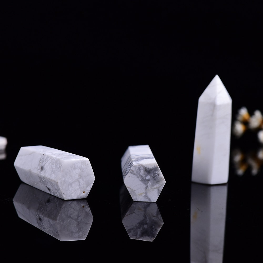 Baguette de guérison en howlite Pure Abundance