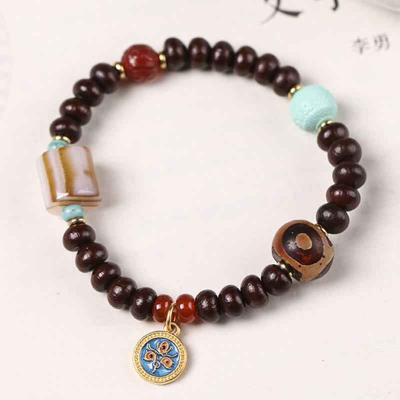 Bracelet de sagesse en graines de Bodhi violettes | Perle de protection spirituelle