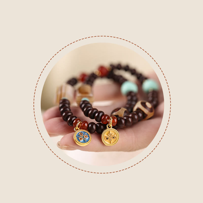 Bracelet de sagesse en graines de Bodhi violettes | Perle de protection spirituelle
