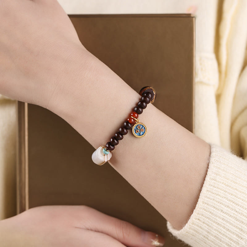 Bracelet de sagesse en graines de Bodhi violettes | Perle de protection spirituelle