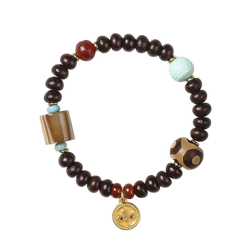Bracelet de sagesse en graines de Bodhi violettes | Perle de protection spirituelle