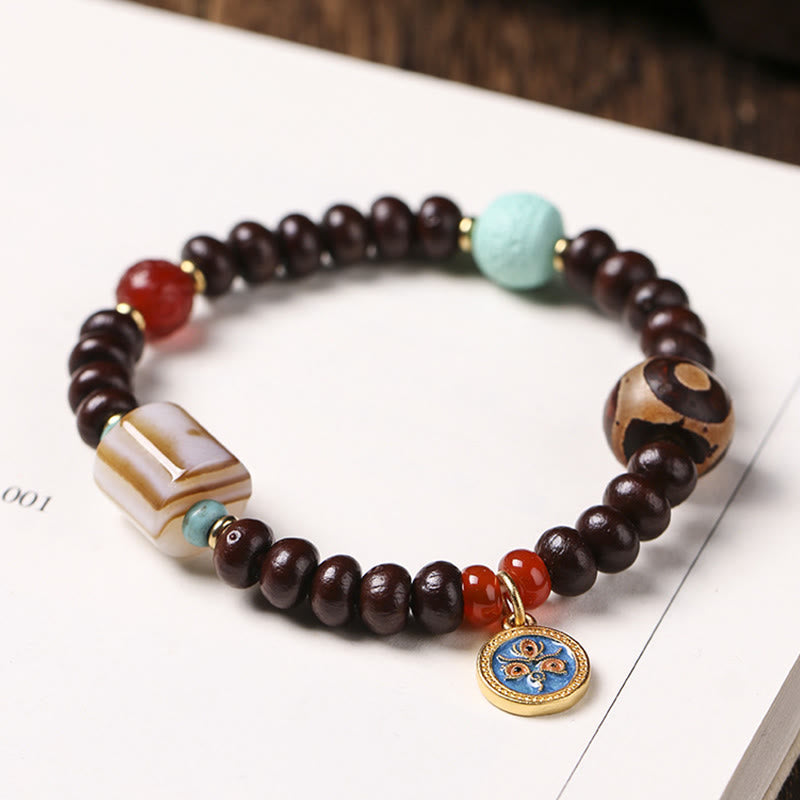 Bracelet de sagesse en graines de Bodhi violettes | Perle de protection spirituelle