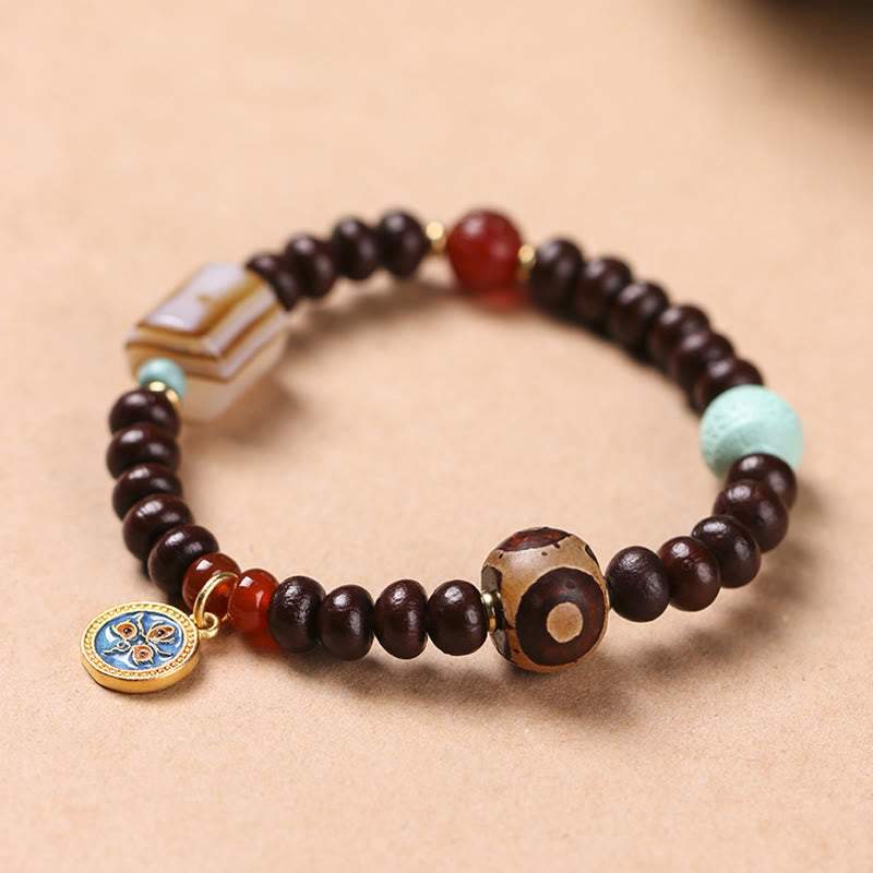 Bracelet de sagesse en graines de Bodhi violettes | Perle de protection spirituelle
