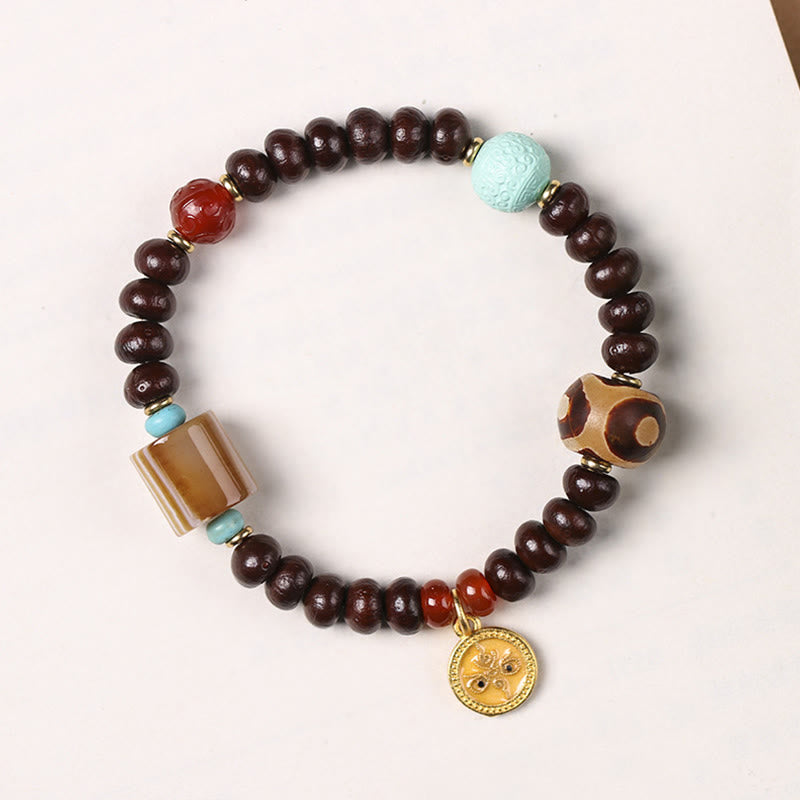 Bracelet de sagesse en graines de Bodhi violettes | Perle de protection spirituelle