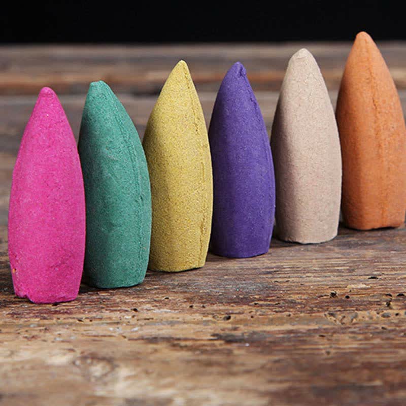 Brûleur d'encens à reflux en argile violette Petit Crâne pour la paix