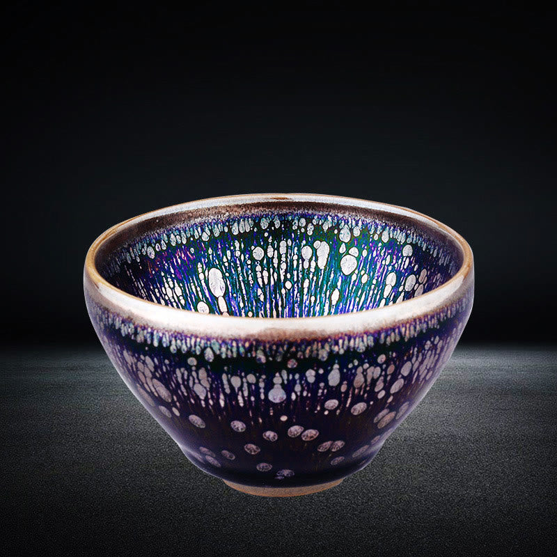 Tasse à thé Jianzhan en céramique émaillée violette 8,5 cm | Décor Zen