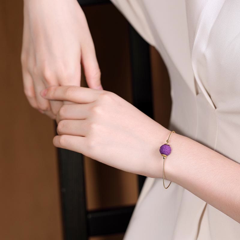 Ensemble collier et bracelet spirituels en pierre de mica violette