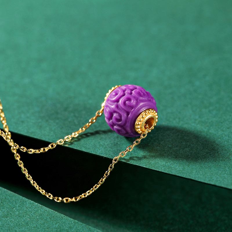 Ensemble collier et bracelet spirituels en pierre de mica violette