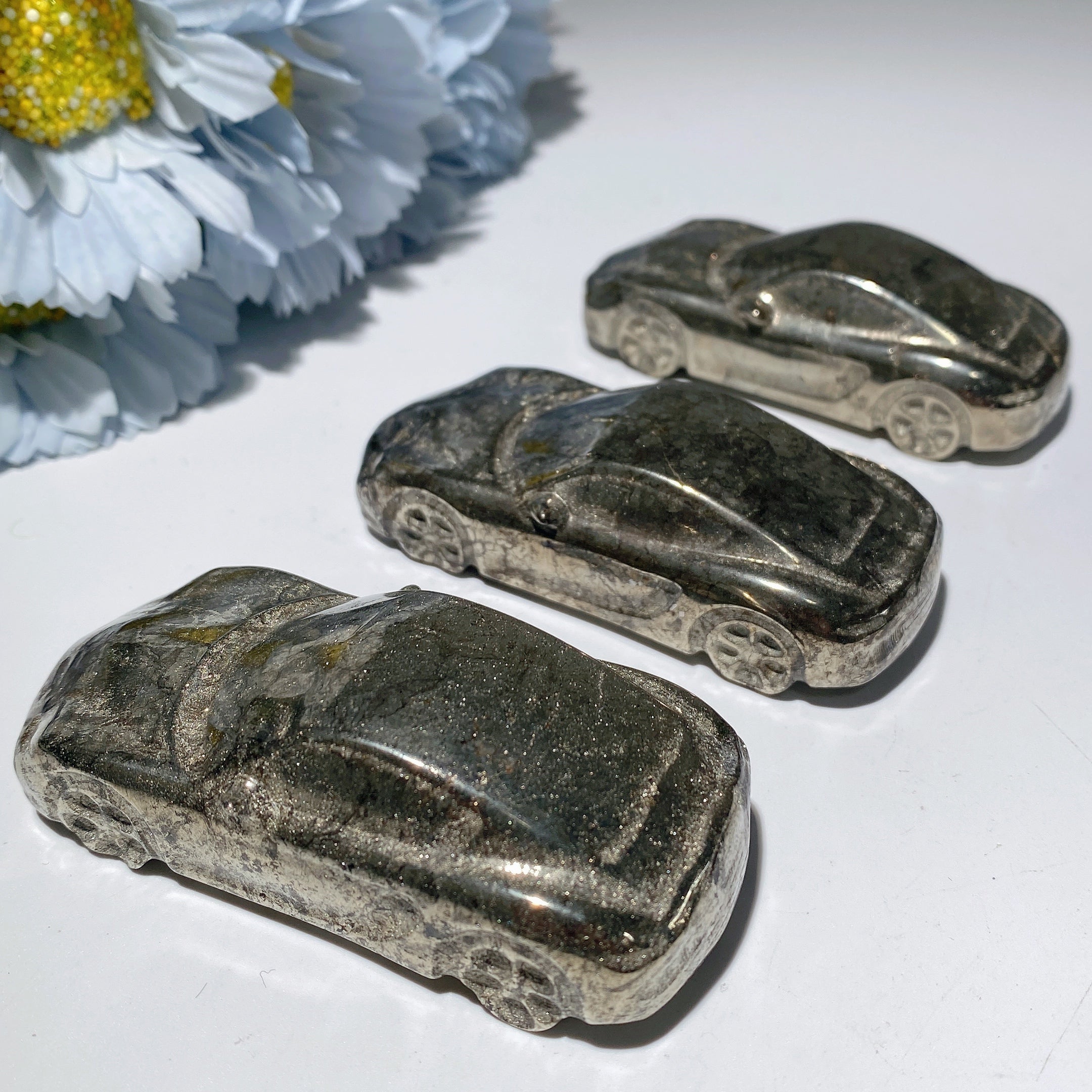 Pyrite Carving Crystal Figurines 2.2"-3.1" Healing Stones