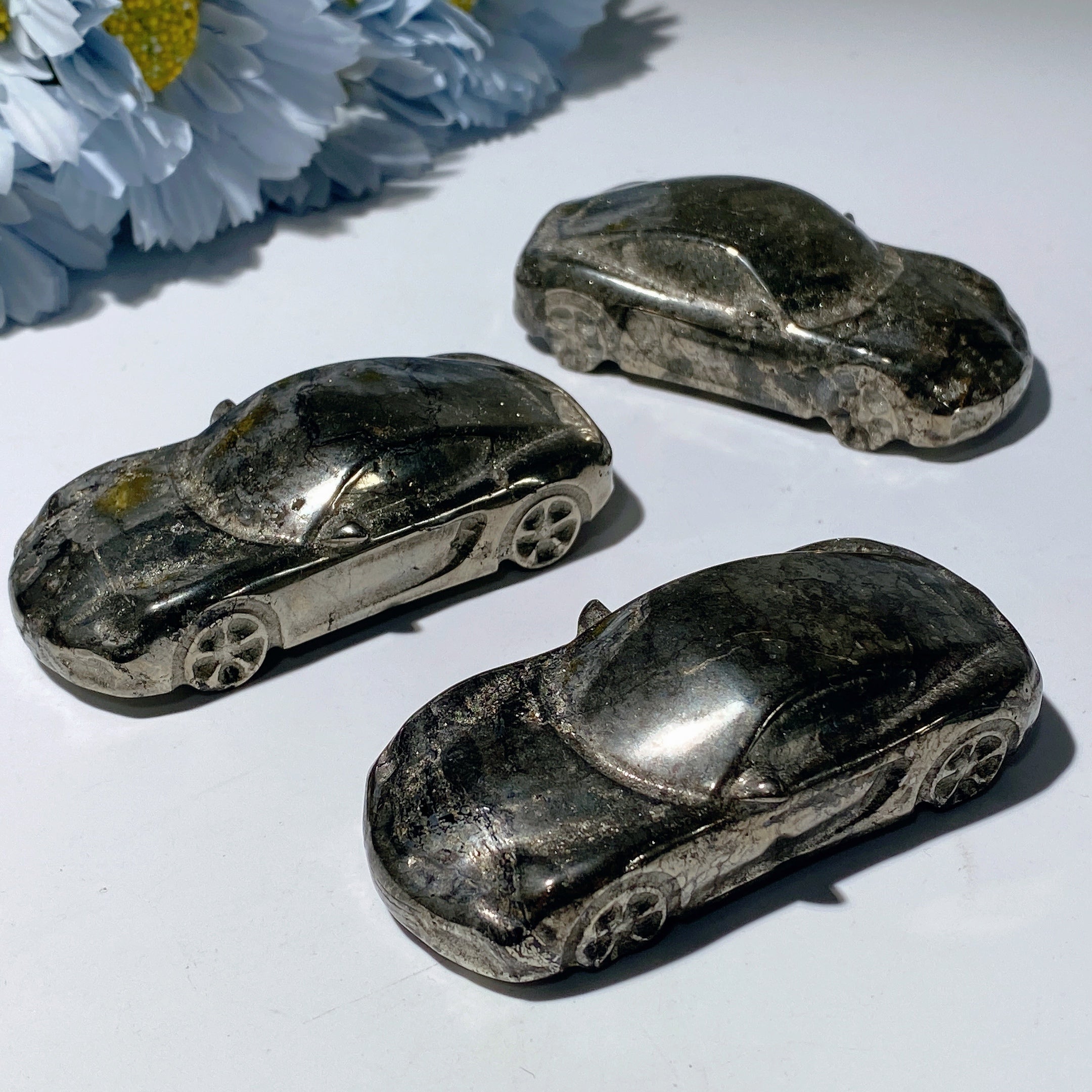 Pyrite Carving Crystal Figurines 2.2"-3.1" Healing Stones