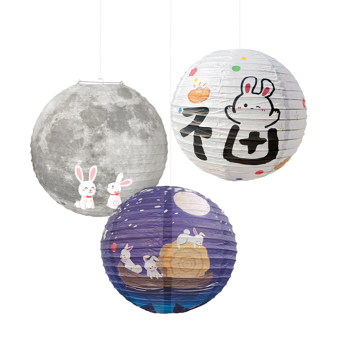 Lanterne en papier lapin pour la mi-automne | Décoration spirituelle